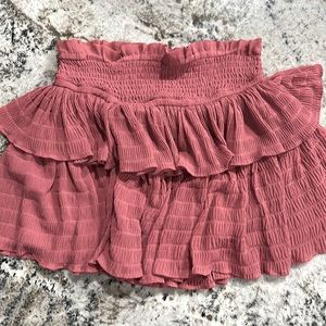Rose colored skirt